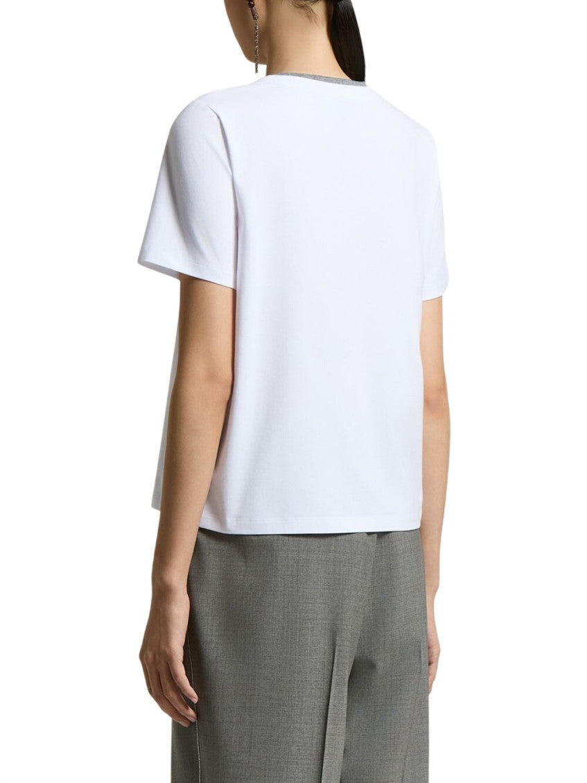 White Crew Neck T-Shirt 2