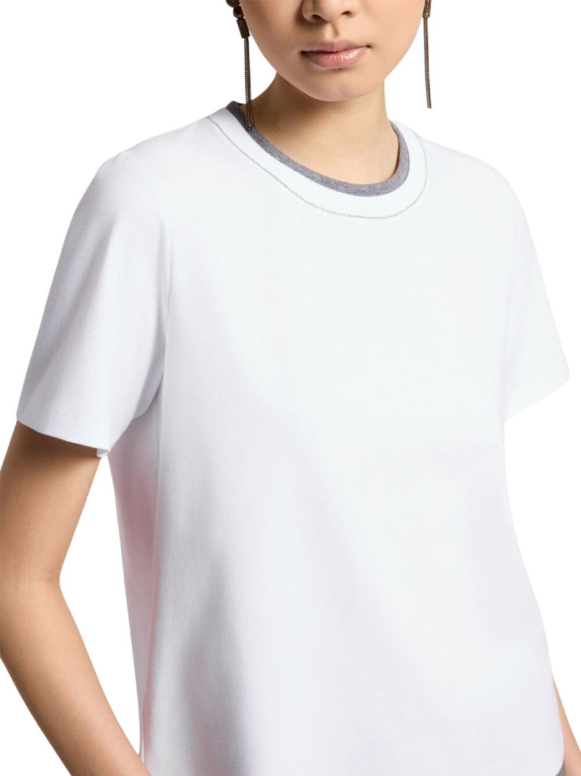White Crew Neck T-Shirt 3