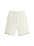 White Textured Shorts 1