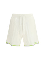 White Textured Shorts 1