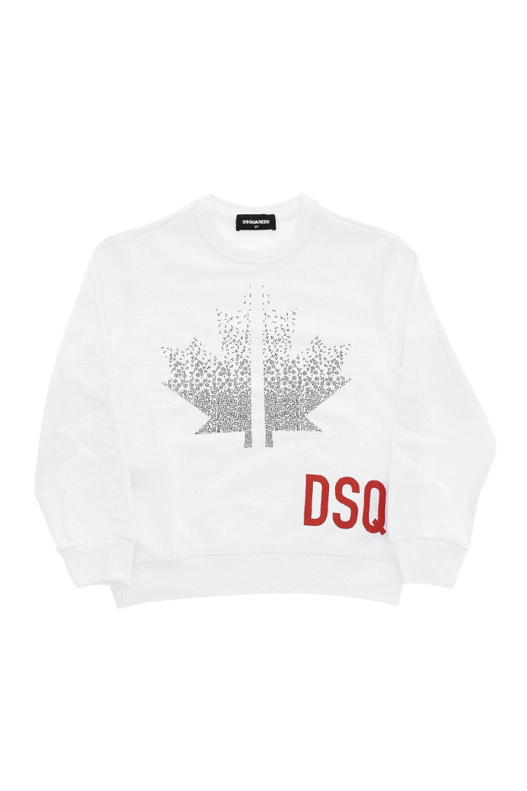 Boys White Graphic Sweatshirt 1