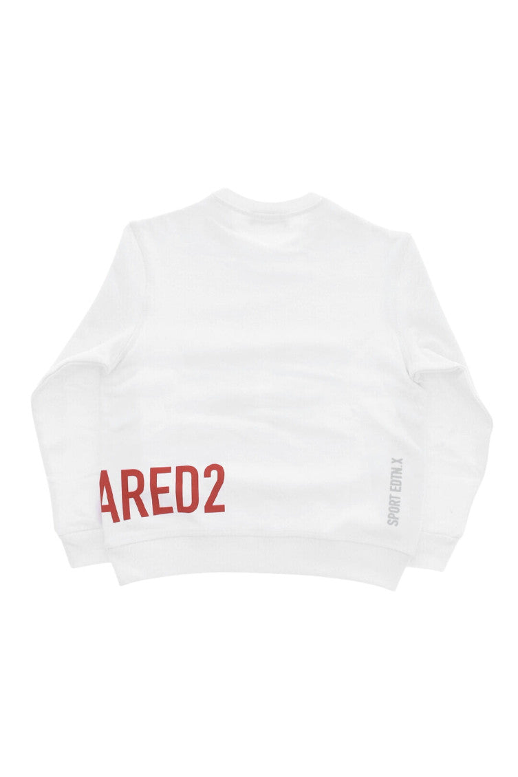 Boys White Graphic Sweatshirt 2