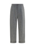 Grey Loose Textured Trousers 1