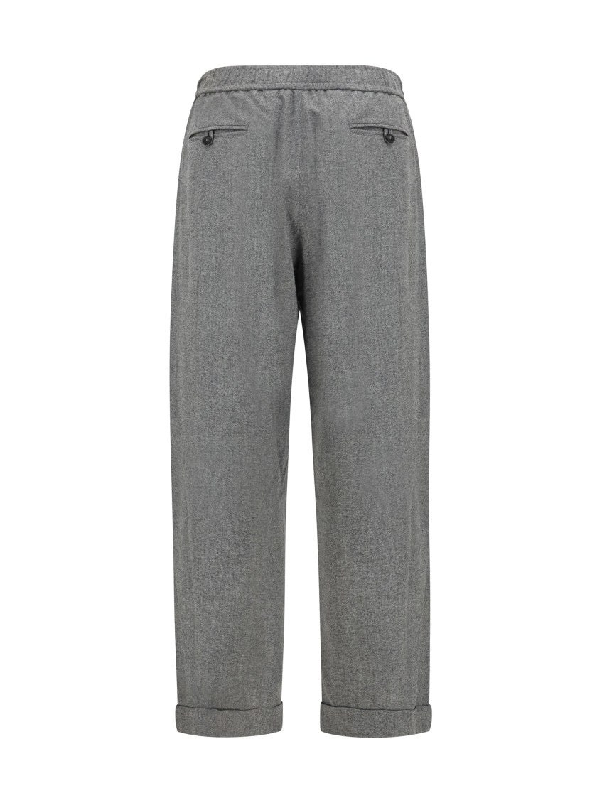 Grey Loose Textured Trousers 2