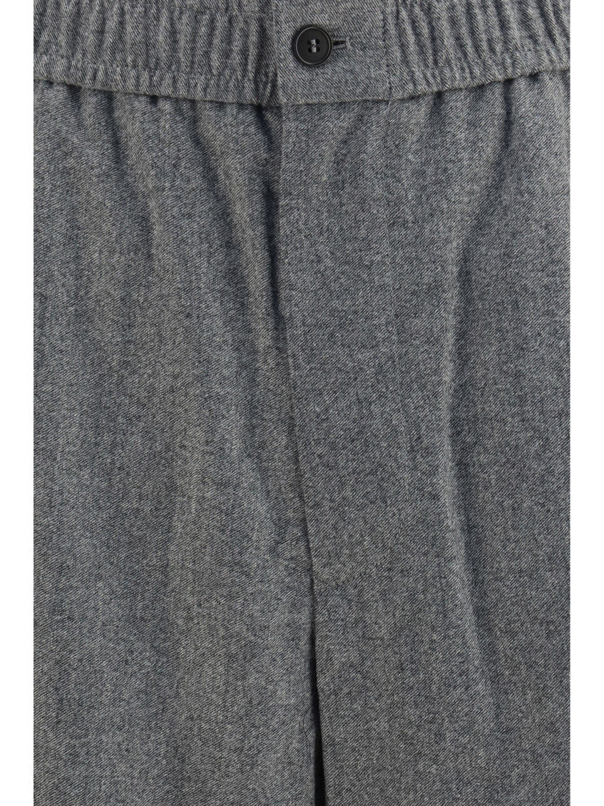 Grey Loose Textured Trousers 3