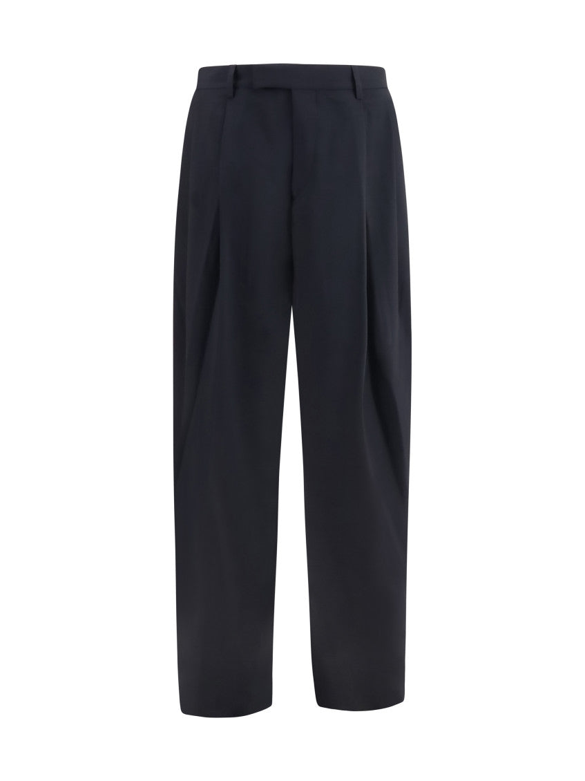 Dark Blue Pleated Trousers 1