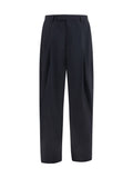 Dark Blue Pleated Trousers 1