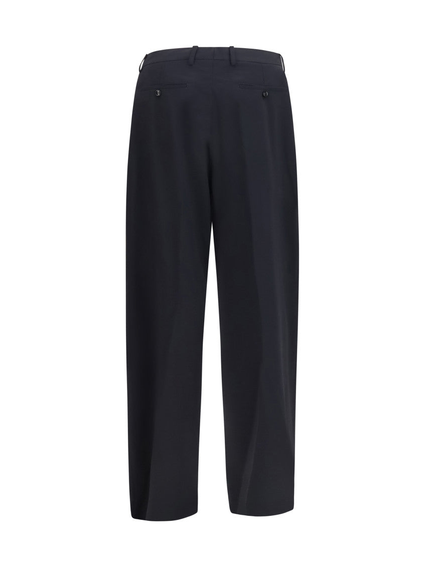 Dark Blue Pleated Trousers 2