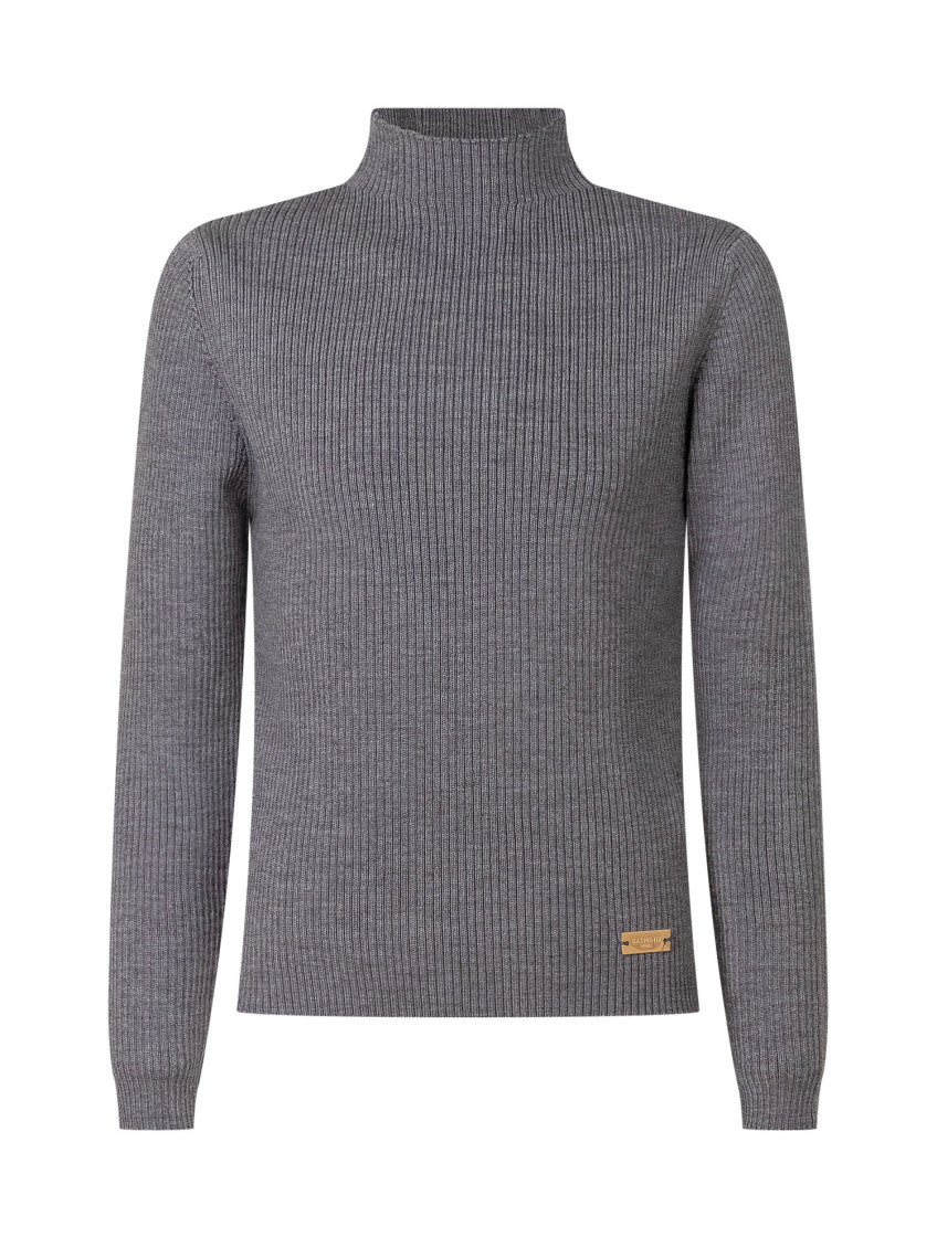 Kids Grey Knitted Sweater 1