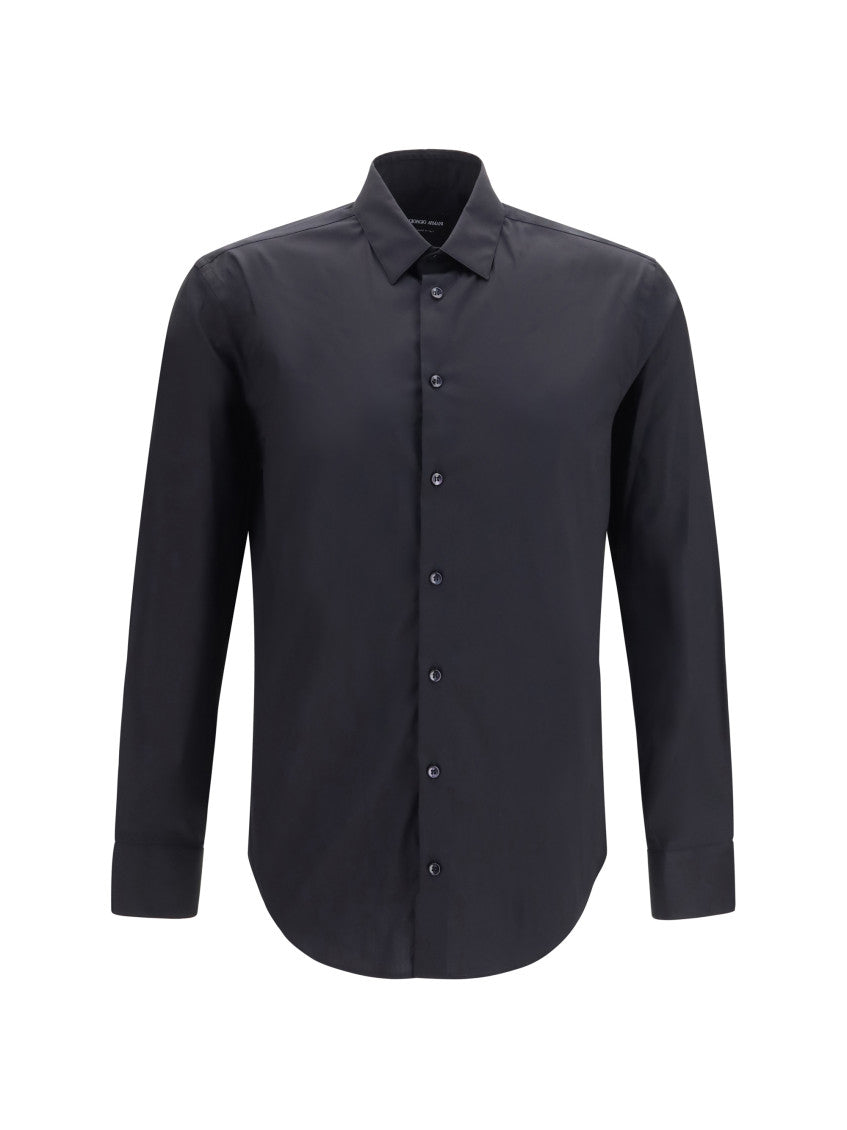 Black Slim Solid Shirt 1