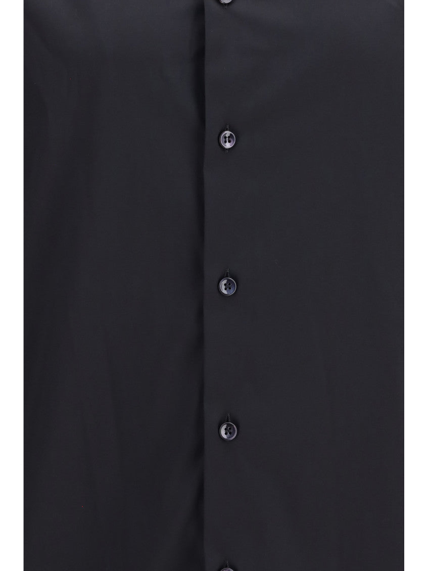Black Slim Solid Shirt 3