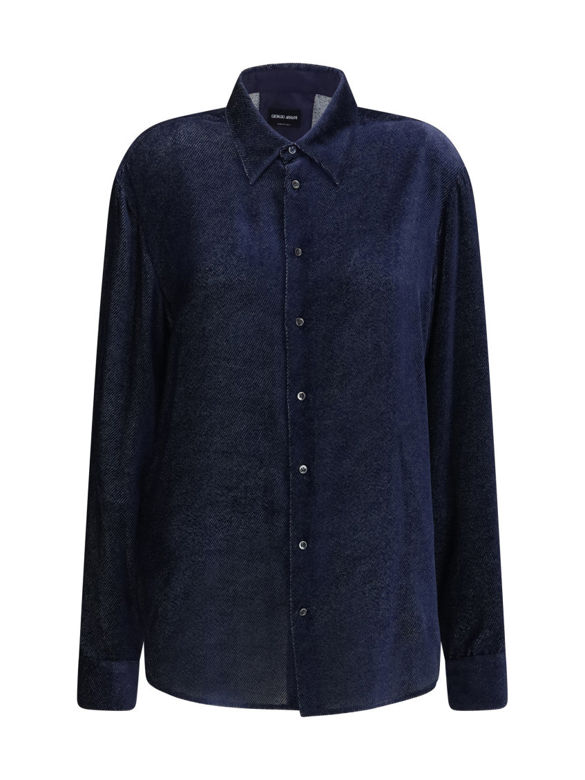 Dark Blue Textured Shirt 1