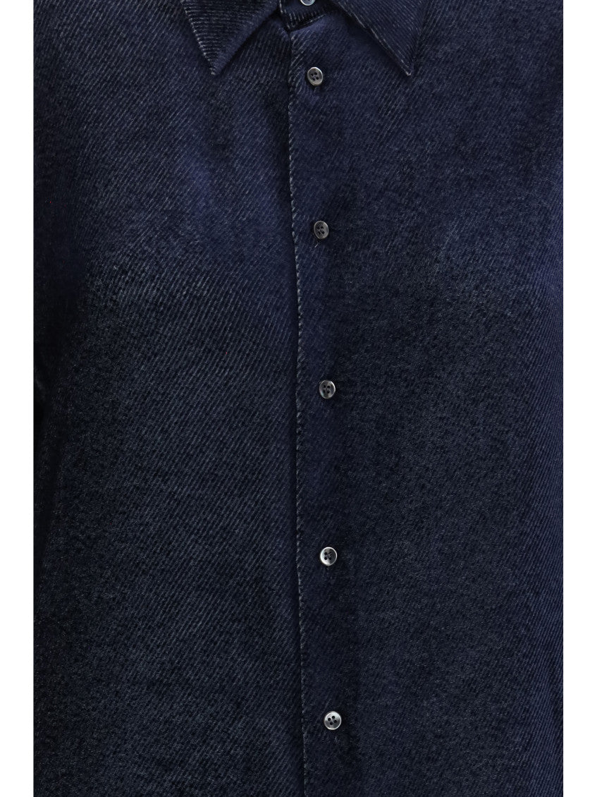 Dark Blue Textured Shirt 3