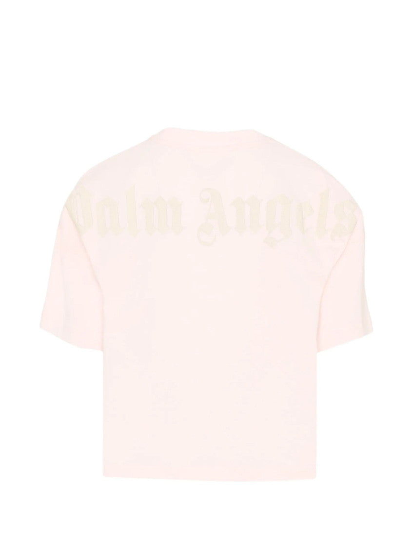 Girls Light Pink Cotton T-Shirt 2