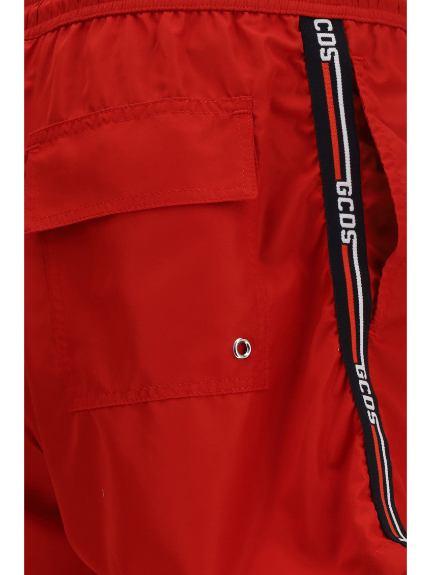 Red Regular Swim Shorts 3