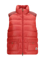 Red Quilted Mock Collar Jacket 1