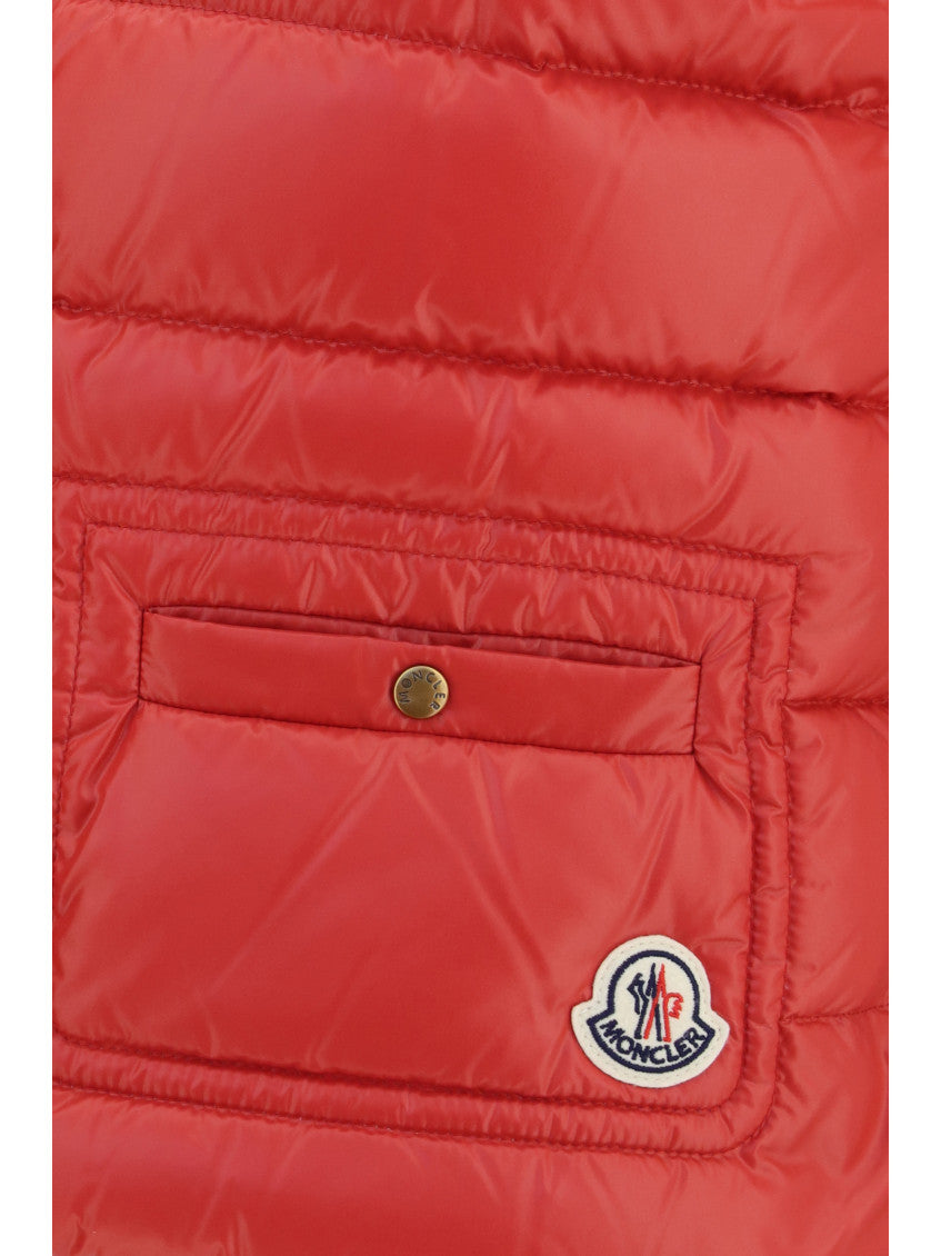 Red Quilted Mock Collar Jacket 3