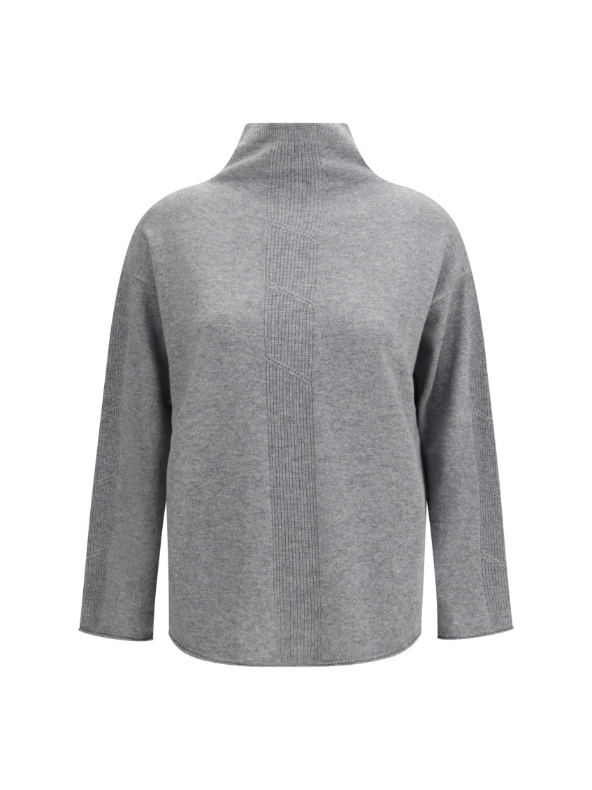Grey Knitted Turtle Neck Sweater 1