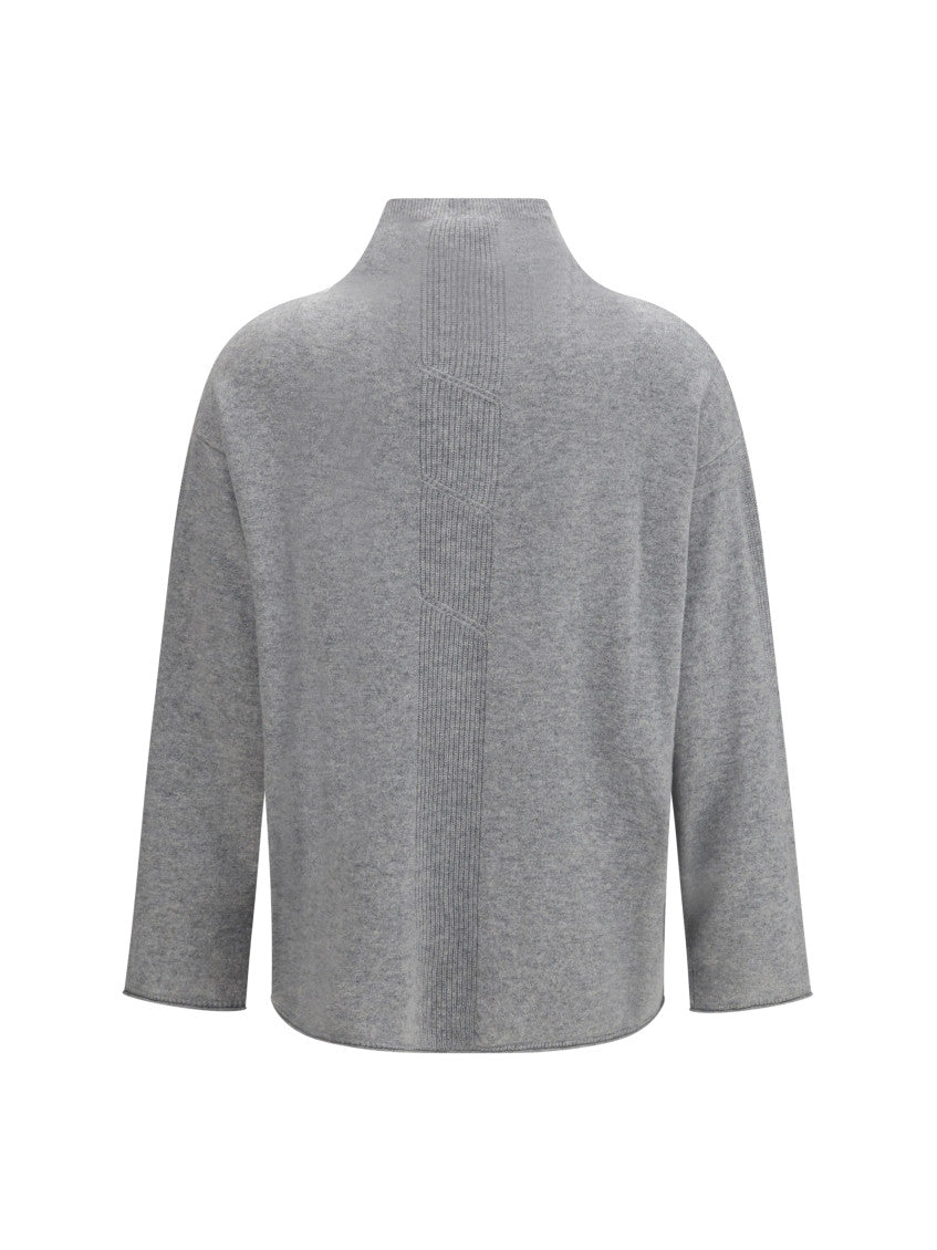 Grey Knitted Turtle Neck Sweater 2