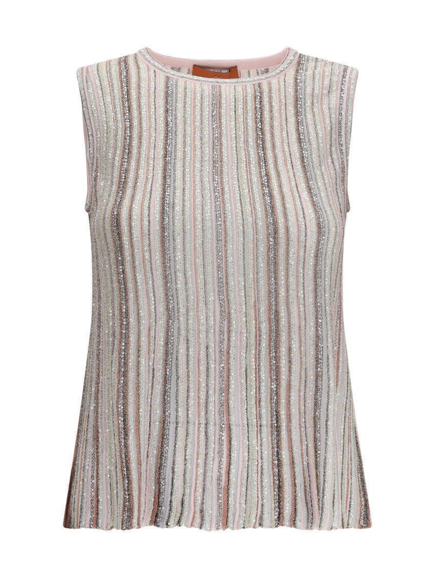 Multicolor Stripes Crew Neck Top 1