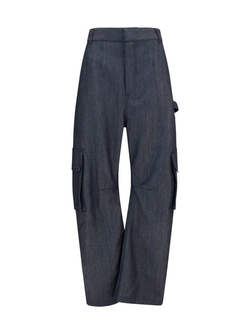 Blue Loose Cargos Pants 1