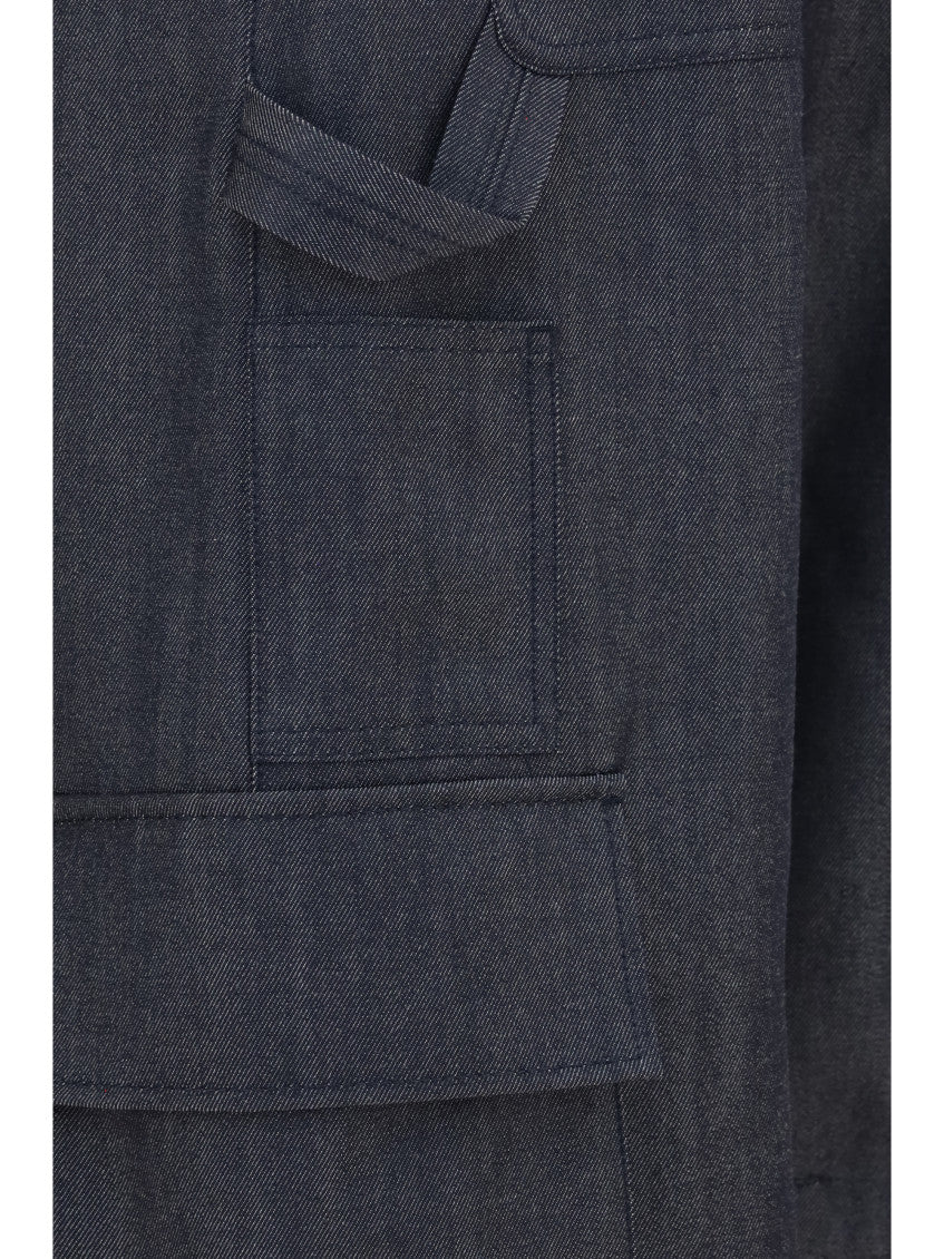 Blue Loose Cargos Pants 3