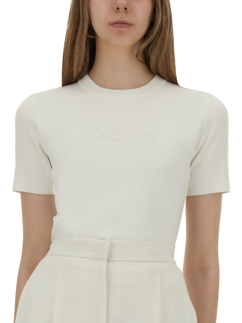 White Crew Neck T-Shirt 2