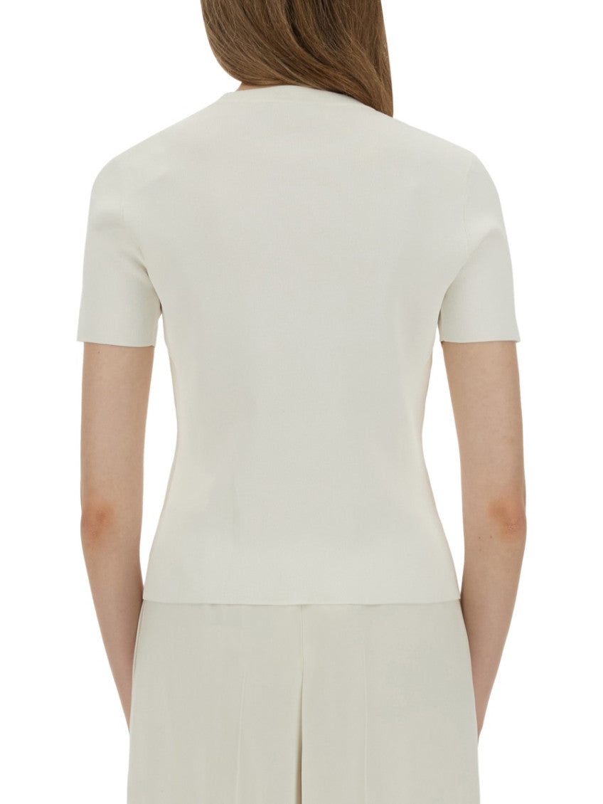 White Crew Neck T-Shirt 3