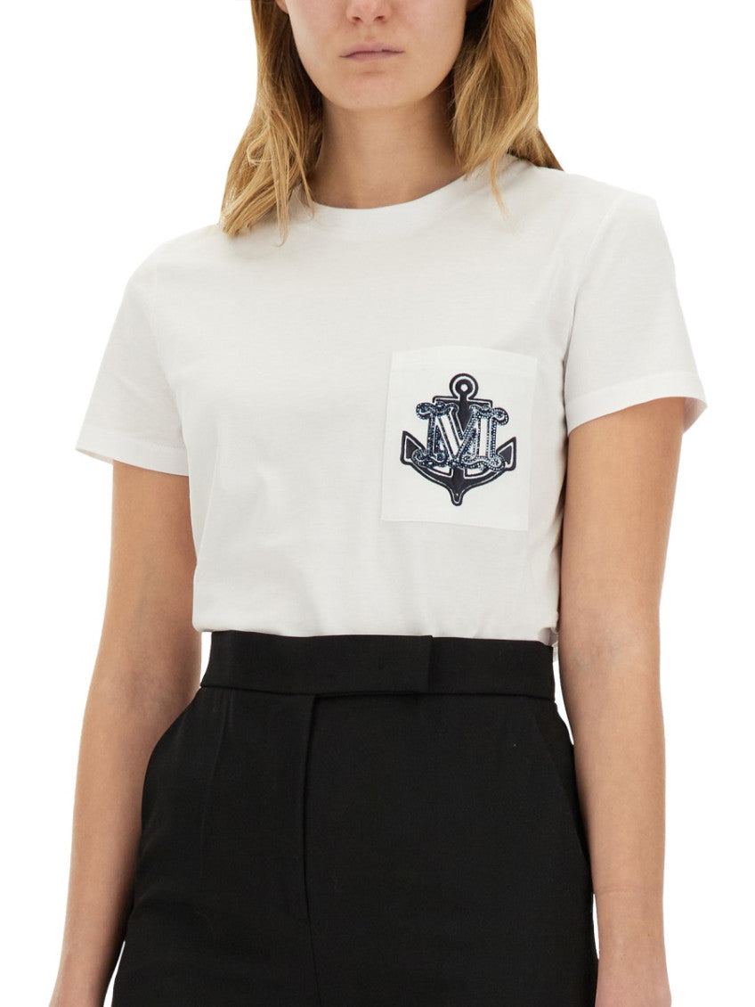 White Crew Neck T-Shirt 2