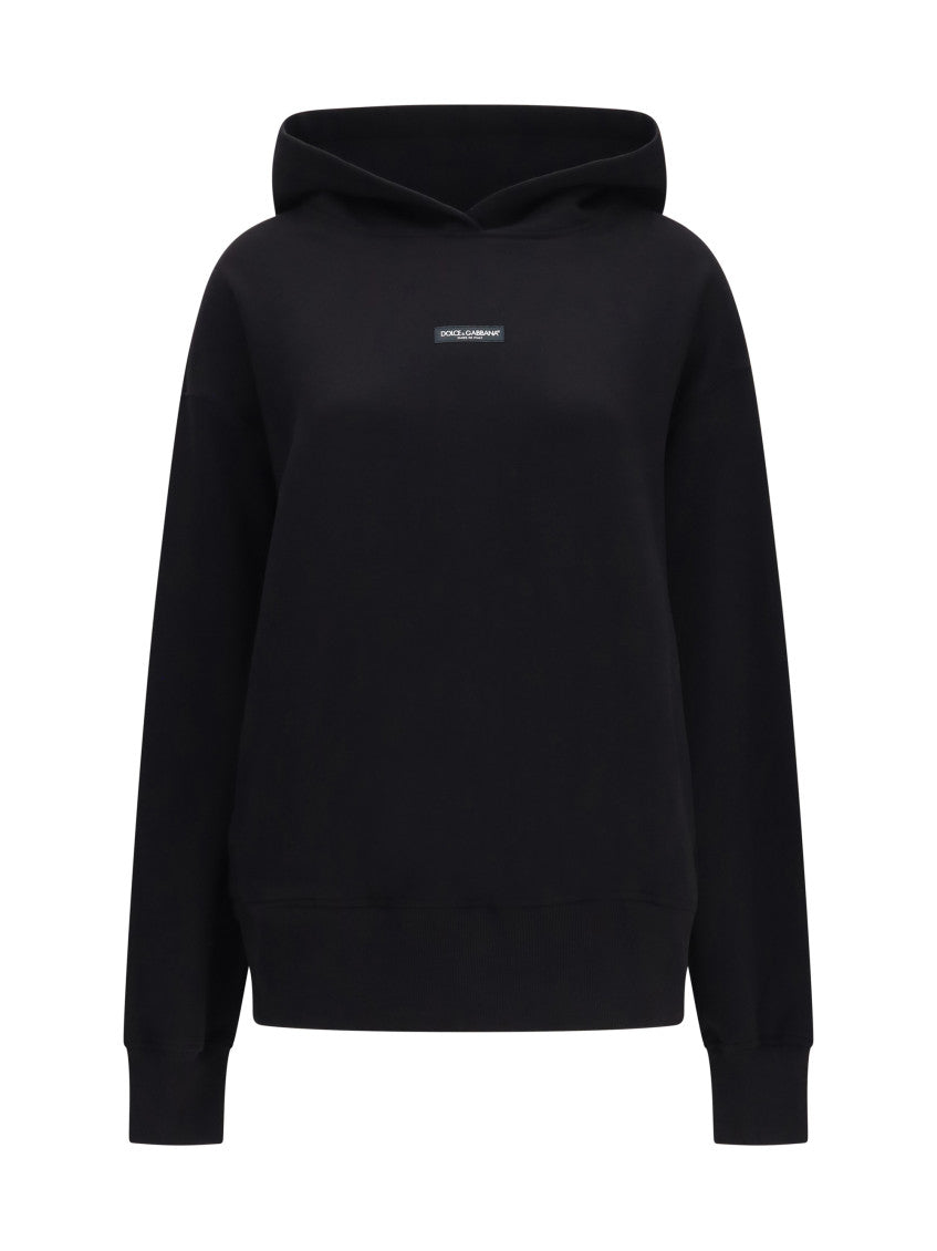 Black Logo Hood Sweatshirt 1