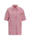 Red Oversized Striped Shirt 1