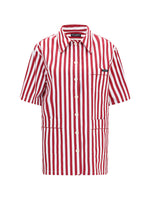 Red Oversized Striped Shirt 1
