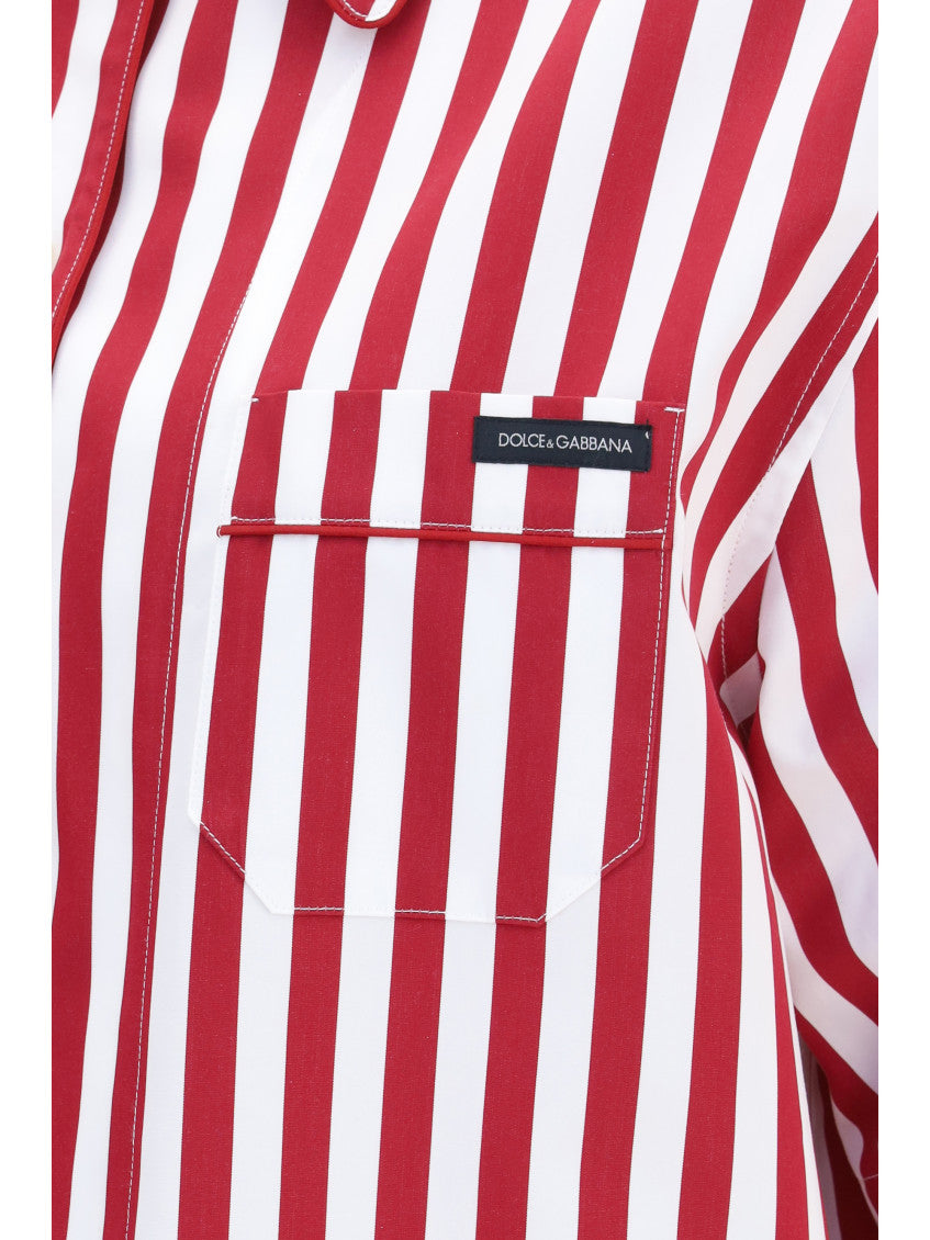 Red Oversized Striped Shirt 3