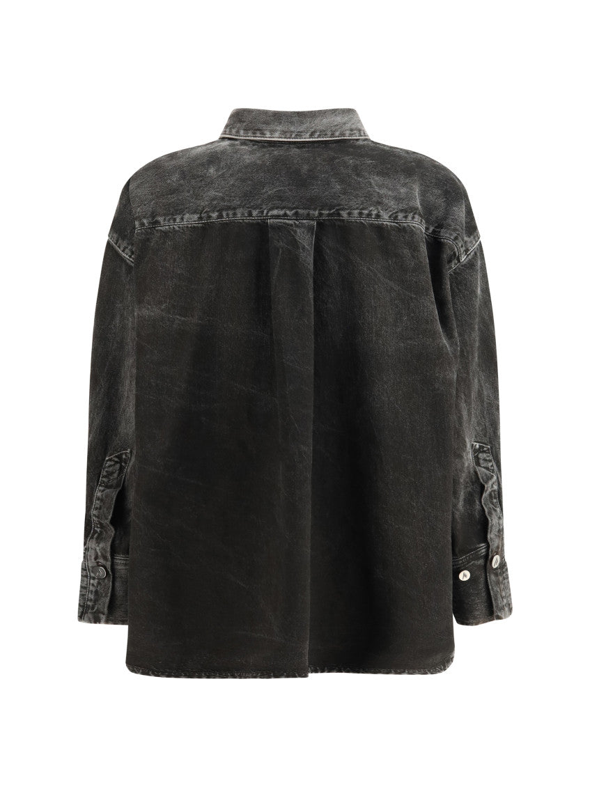 Black Oversized Solid Shirt 2