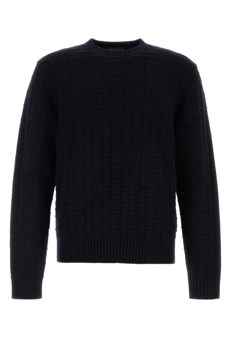 Navy Blue Wool Blend Sweater 1