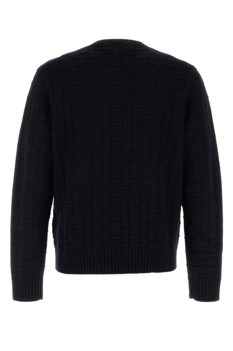 Navy Blue Wool Blend Sweater 2