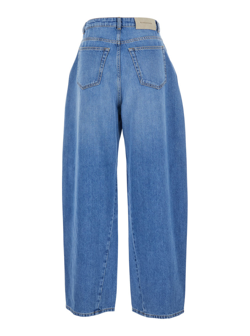 Blue Logo Patch Jeans 2