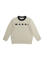 Boys White Logo Sweater 1