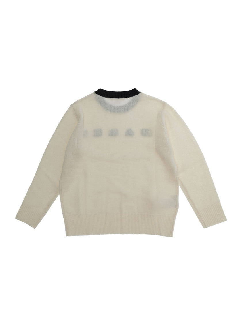 Boys White Logo Sweater 2