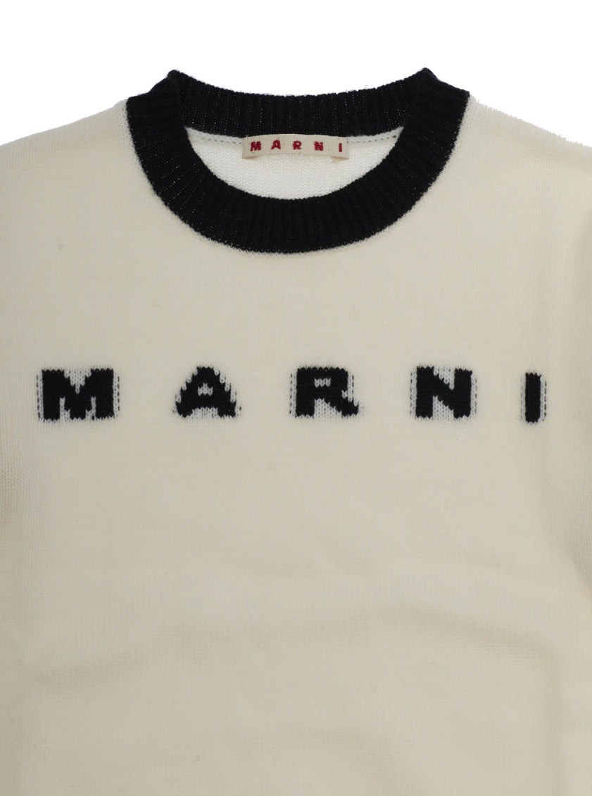 Boys White Logo Sweater 3