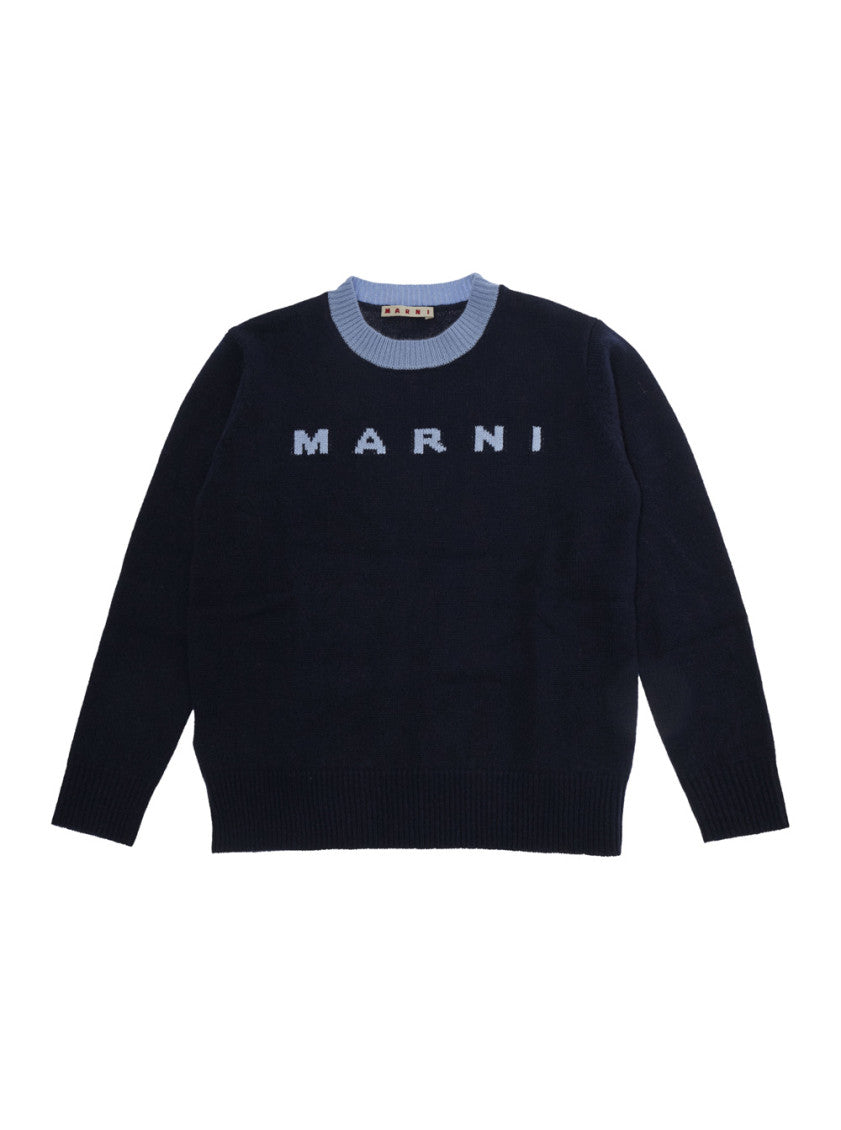 Boys Blue Logo Sweater 1