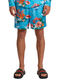 Light Blue Floral Print Shorts 1