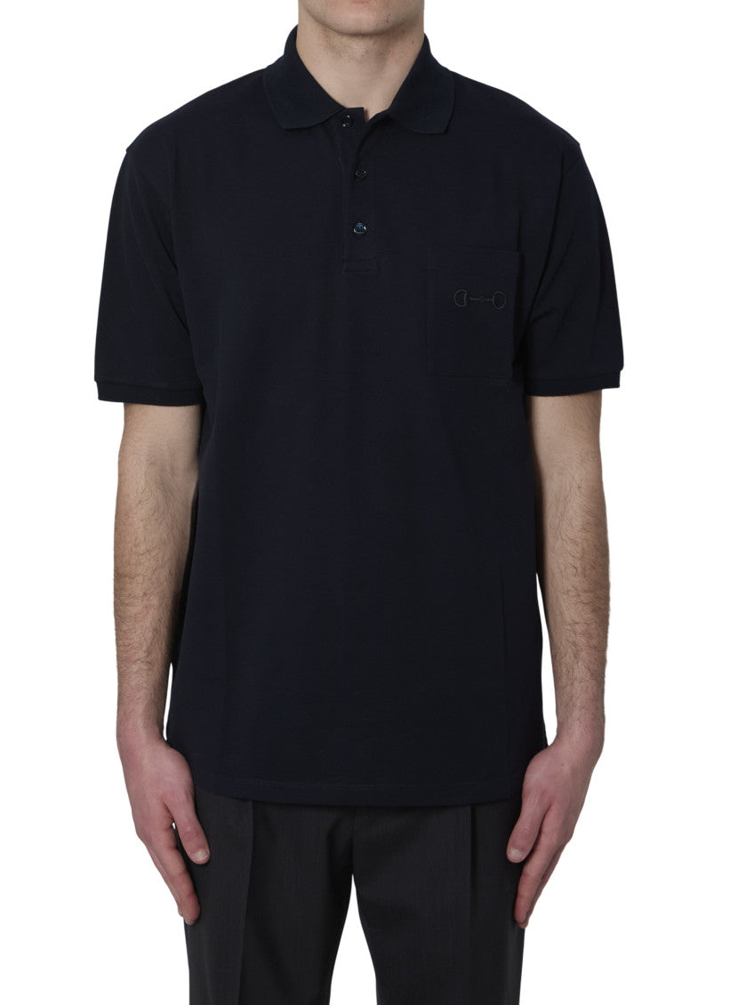 Dark Blue Shirt Collar Polo 1