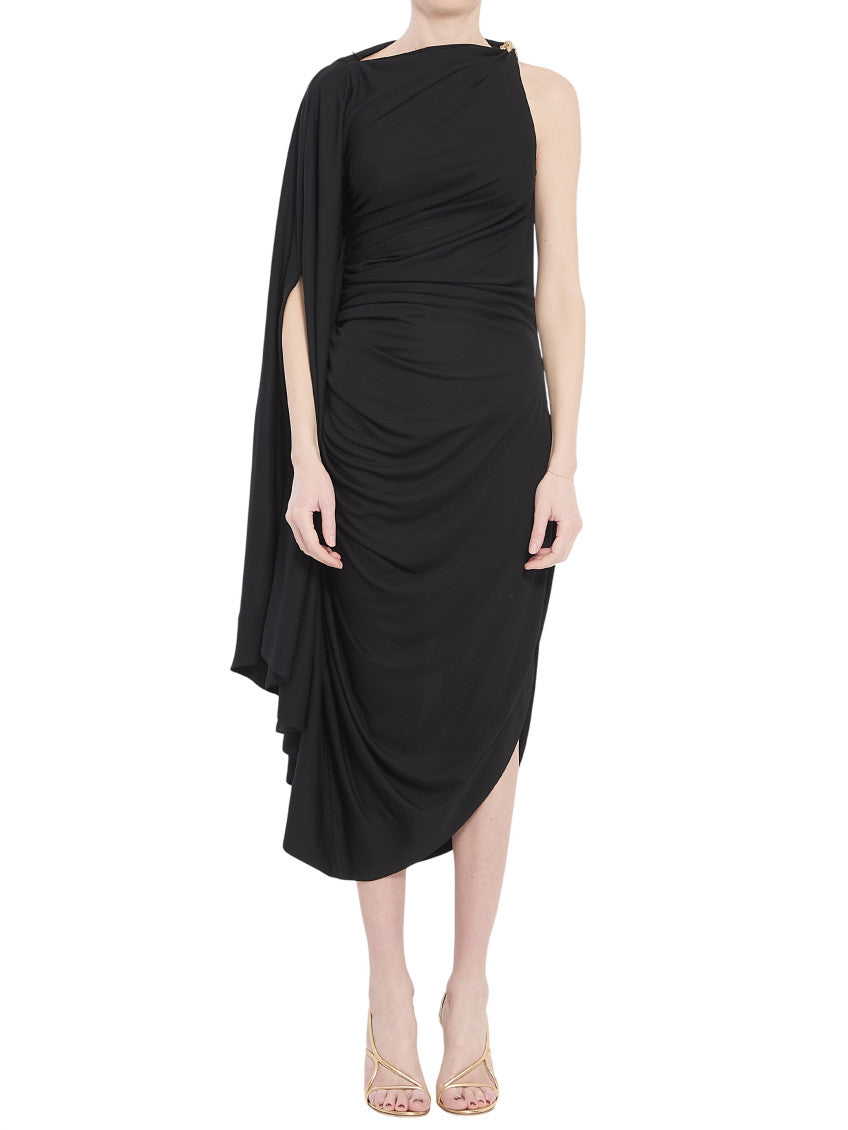 Black One Shoulder Midi Dress 1