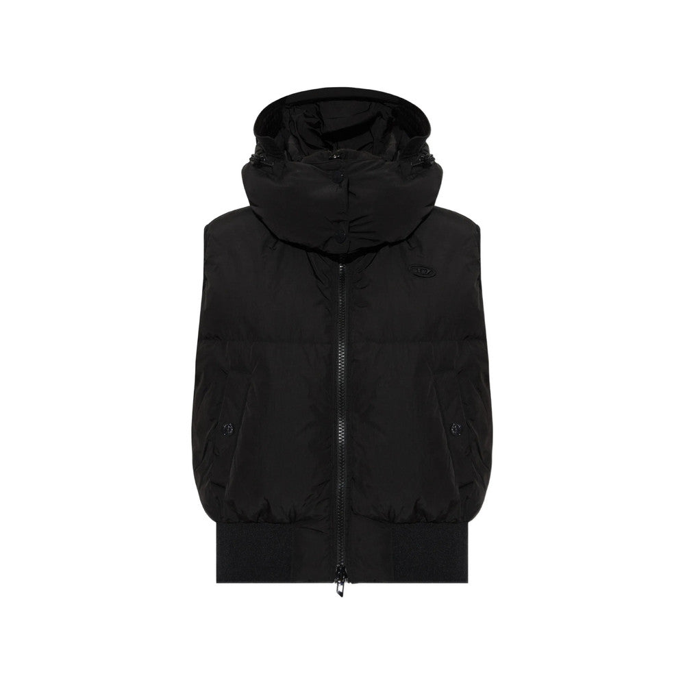 Black Solid Hood Jacket 1