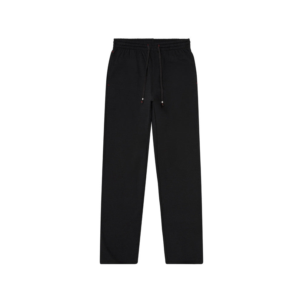 Black Cotton Solid Activewear 1
