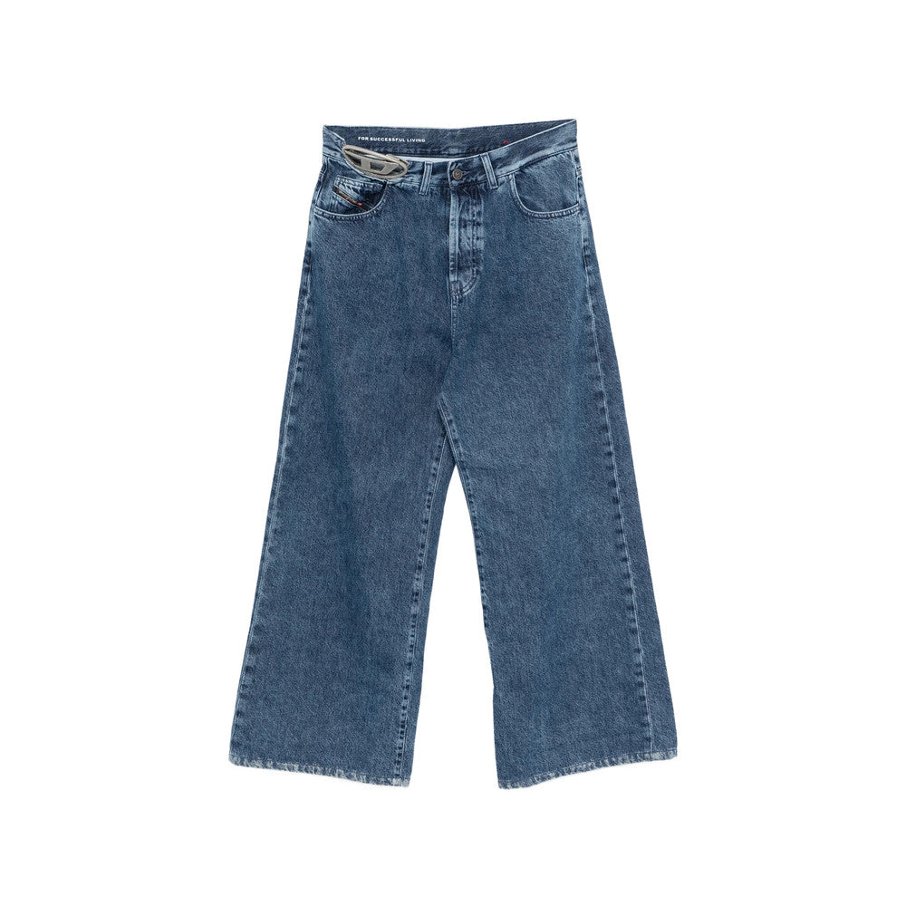 Blue Flared High Rise Jeans 1