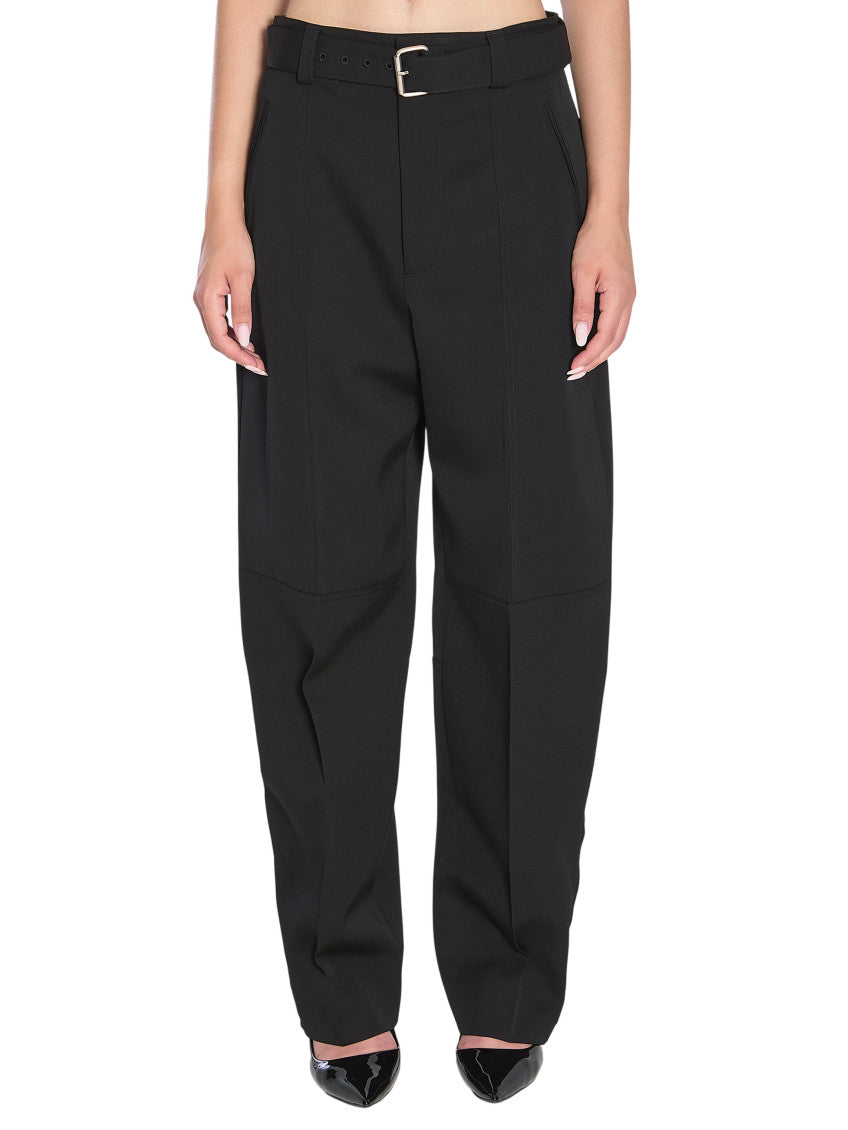 Black Tapered Pleated Pants 1