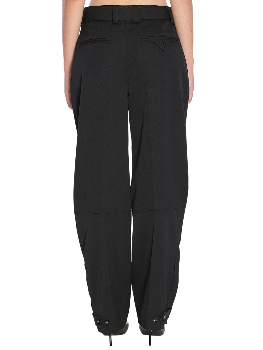 Black Tapered Pleated Pants 2