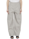 Beige Regular Flat Front Pants 1